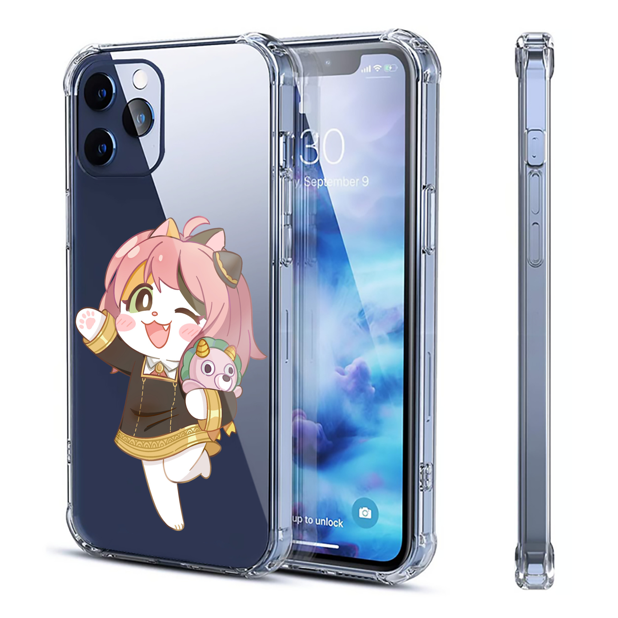 （画像用） SPY×FAMILY间谍家家酒 【iPhone 12シリーズ対応】透明スマホケース（クリアソフトケース）